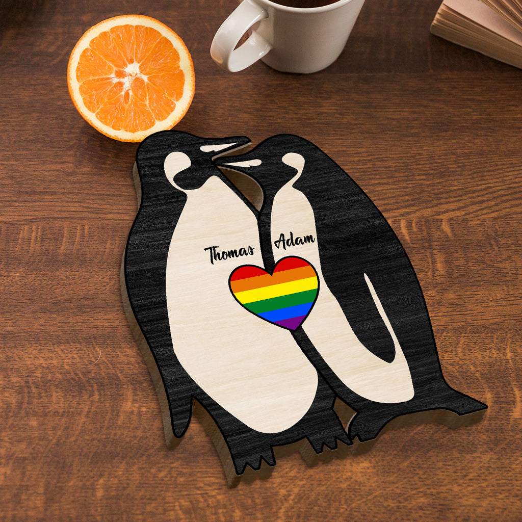 You Are My Penguin - Personalized LGBT Support Shaped Wooden Puzzle