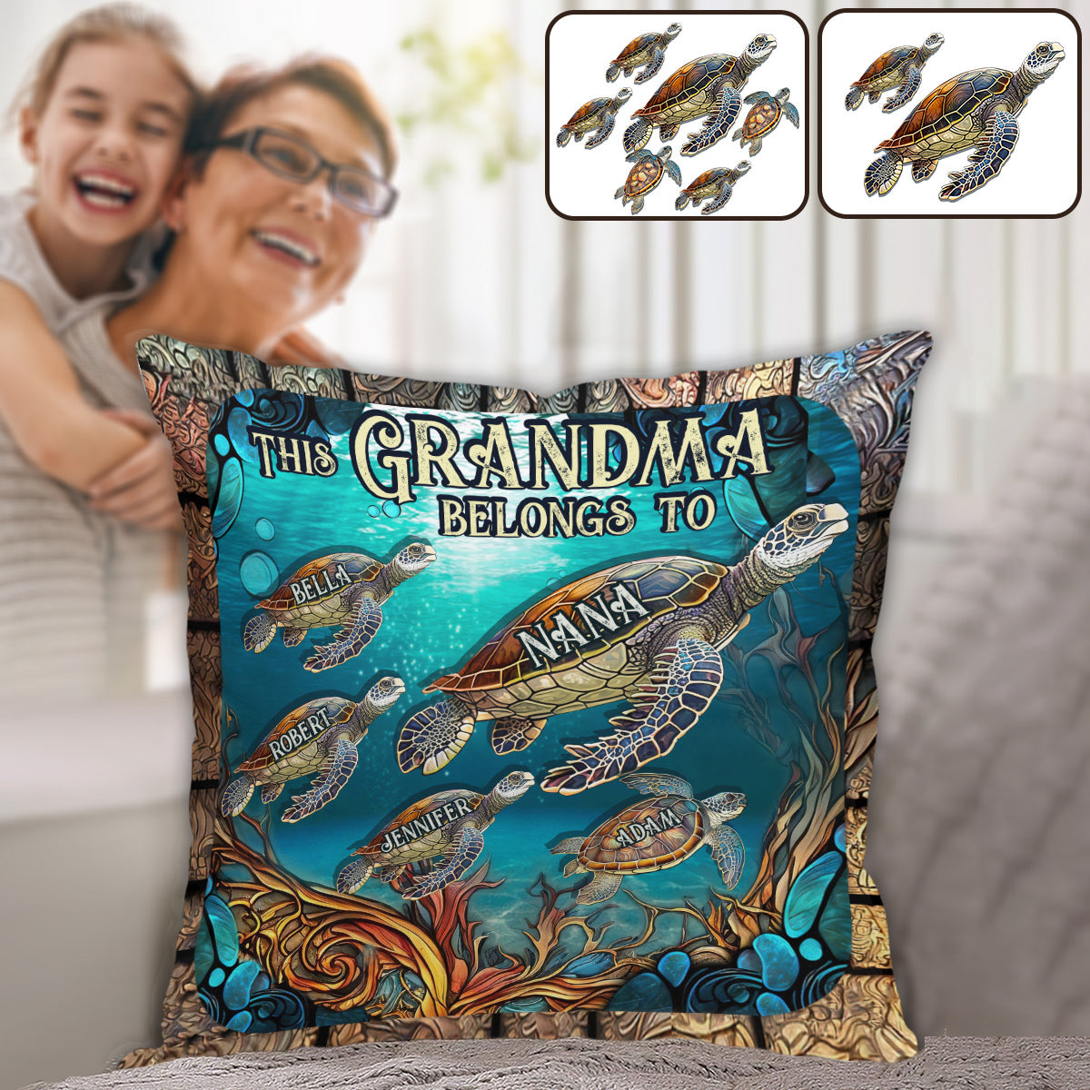 Dieses Kissen gehört Oma - Personalisiertes Oma-Kissen