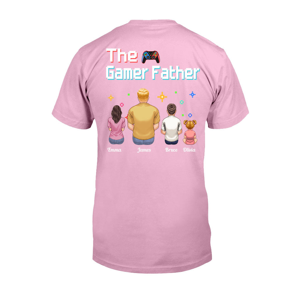 Der Gamer-Papa – Gaming-Vater für jeden Titel – Personalisiertes Videospiel-T-Shirt und Hoodie