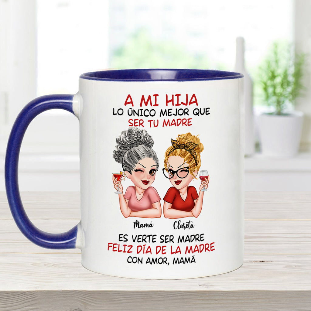 A Mi Hija - Personalisierte Tasse mit Muttermotiv