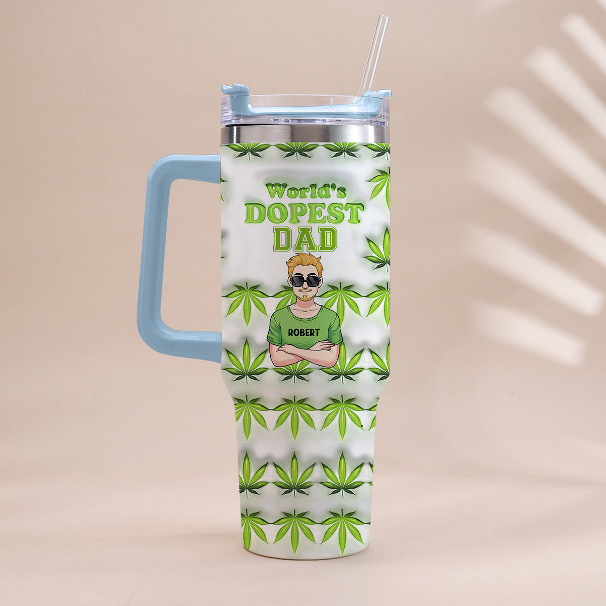 Der coolste Papa aller Zeiten – personalisierter Vaterbecher mit Henkel