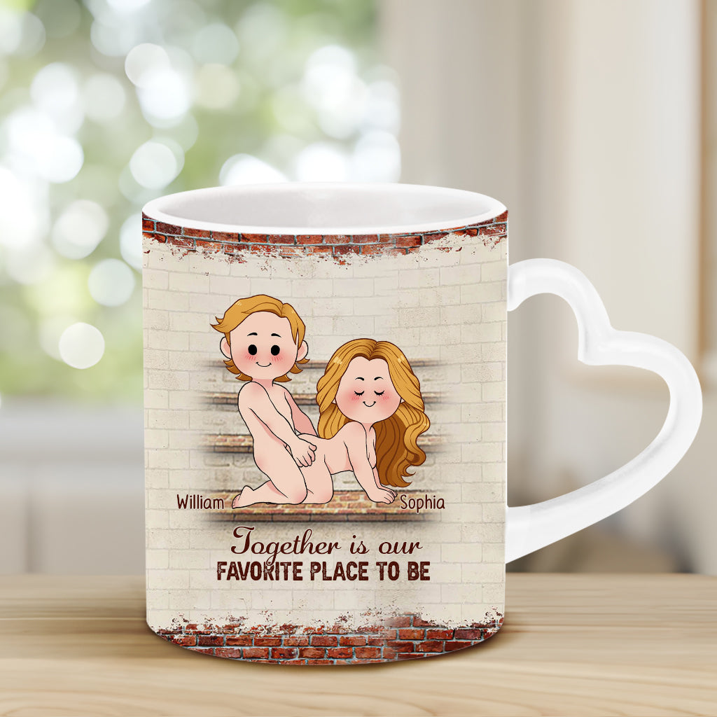 Ich liebe dich – Personalisierte Tasse mit Herzgriff für Paare