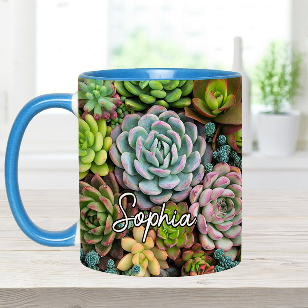 Wunderschöne Kakteen und Sukkulenten – personalisierte Kaktus-Tasse