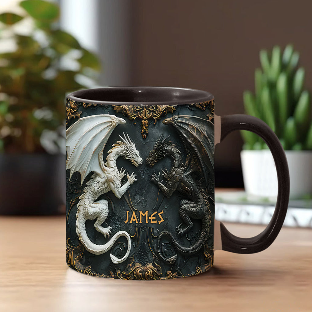 Personalisierte Tasse mit Drachenmotiv