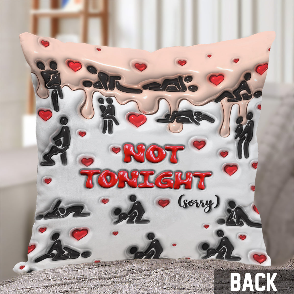 Heute Abend Who Hoo - Personalisiertes Pärchen-Zierkissen