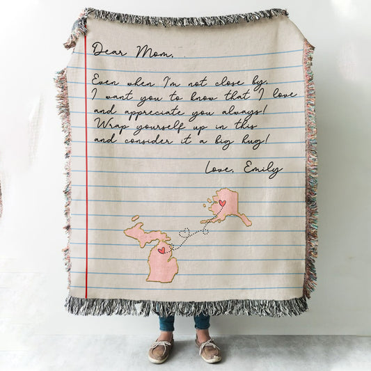 Liebe Mama, Brief – Personalisierte Mutterdecke