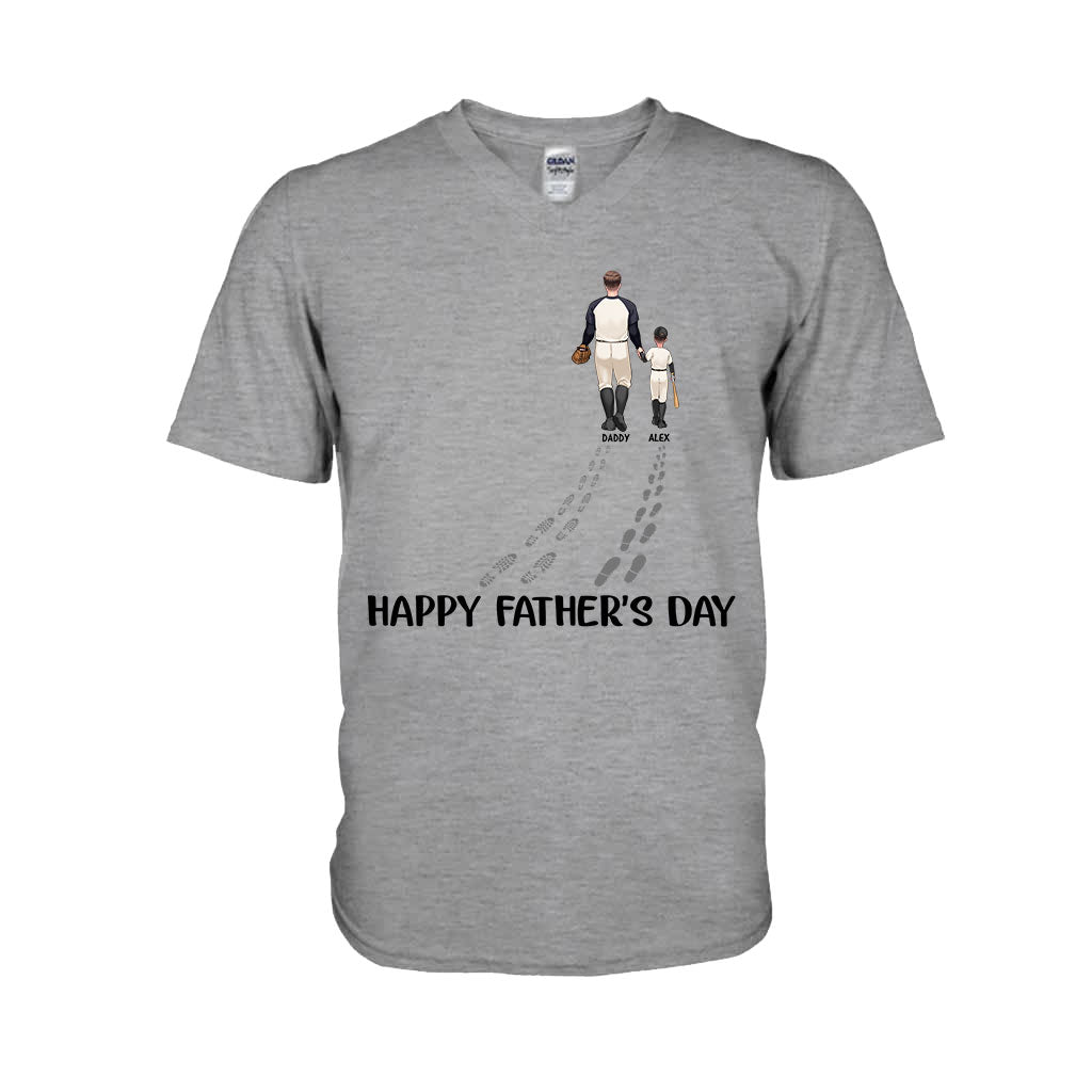 Happy Father's Day Baseball Dad - Personalized Baseball T-shirt And Hoodie