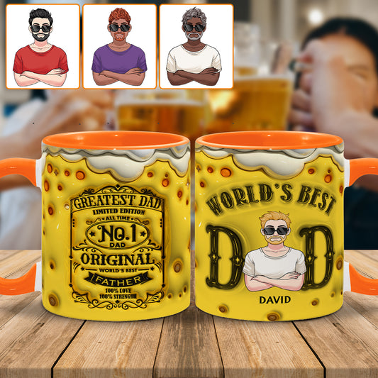 Der beste Papa der Welt – Personalisierte Tasse mit Vater-Akzent