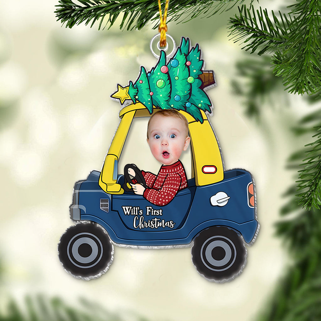 Babys erstes Weihnachtsfest – Personalisierter transparenter Weihnachtsschmuck für Neugeborene