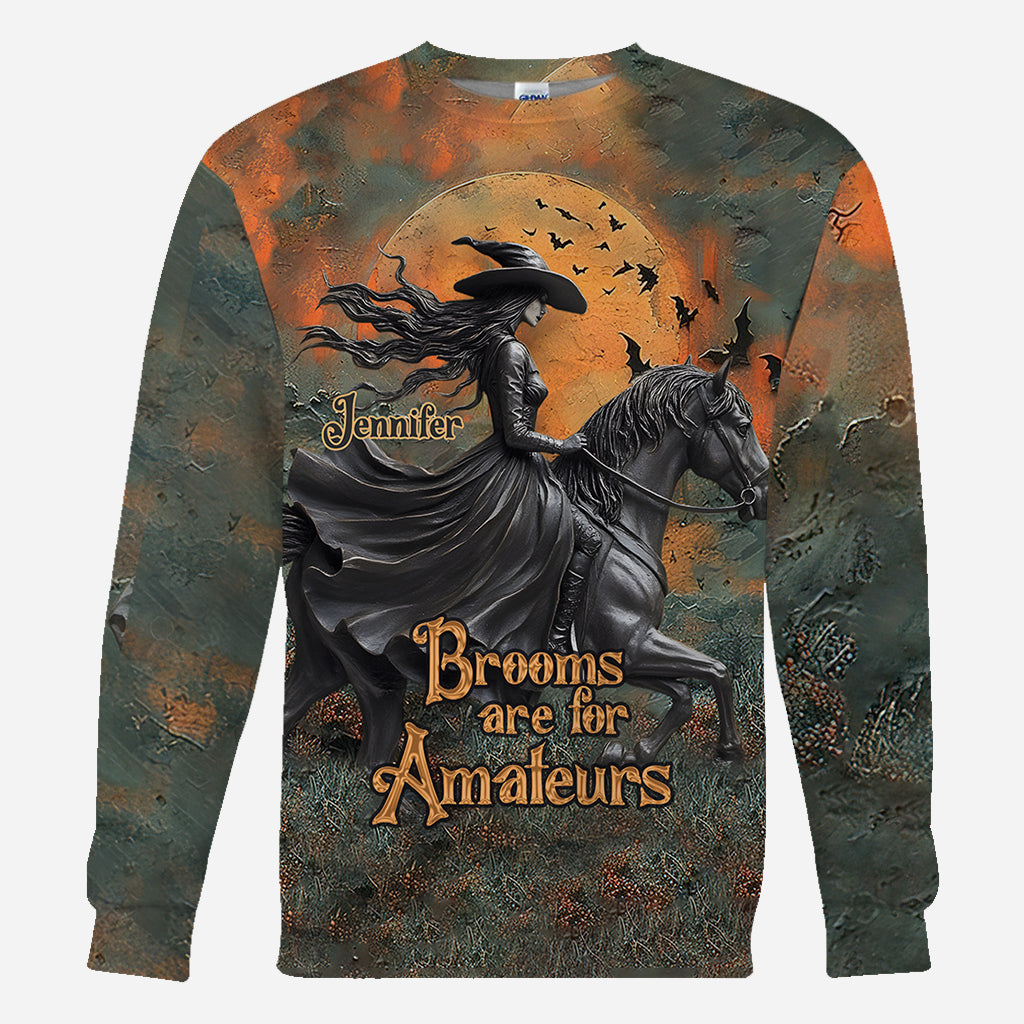Besen sind was für Amateure – Personalisiertes Pferde-Shirt