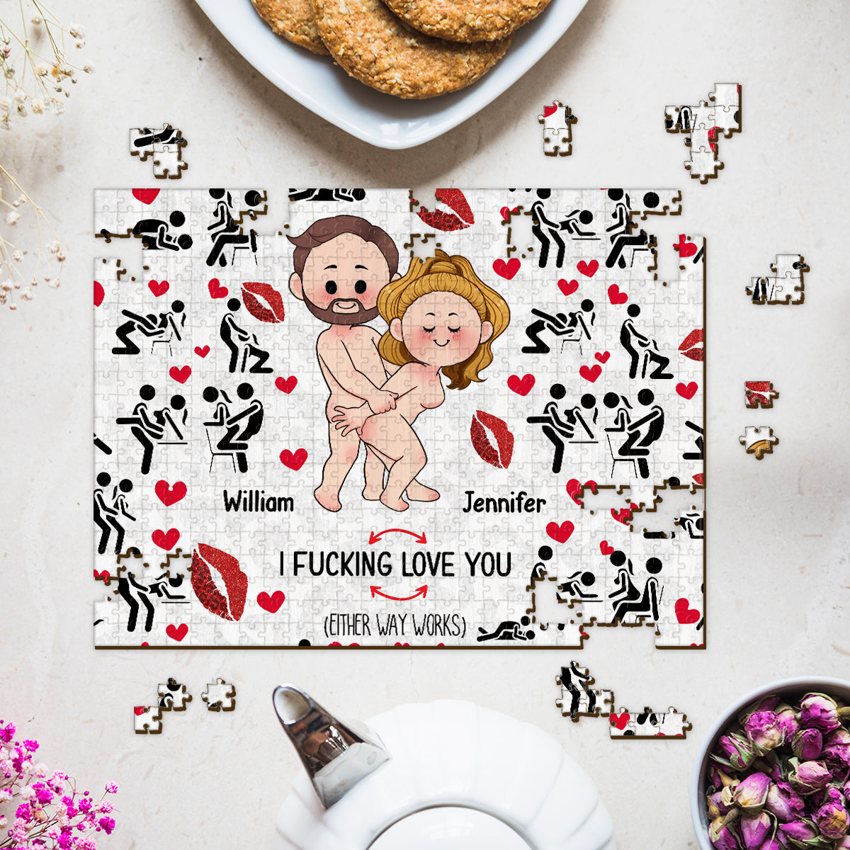 Ich liebe dich – personalisiertes Pärchen-Puzzle