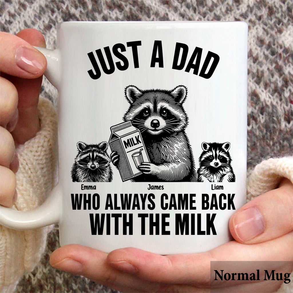 Einfach ein Papa, der immer mit der Milch zurückkam – personalisierte Vater-Tasse