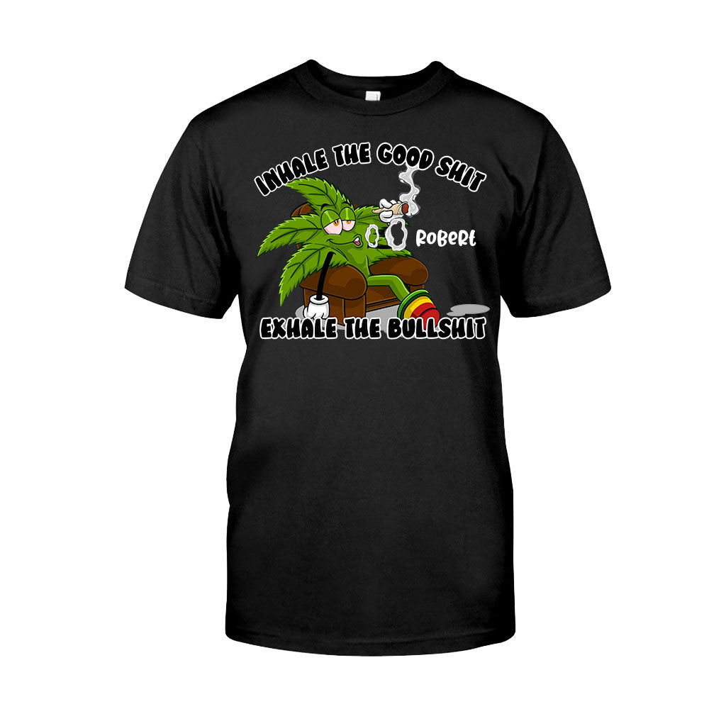 Inhaliere das Gute – personalisiertes Weed-T-Shirt und Hoodie