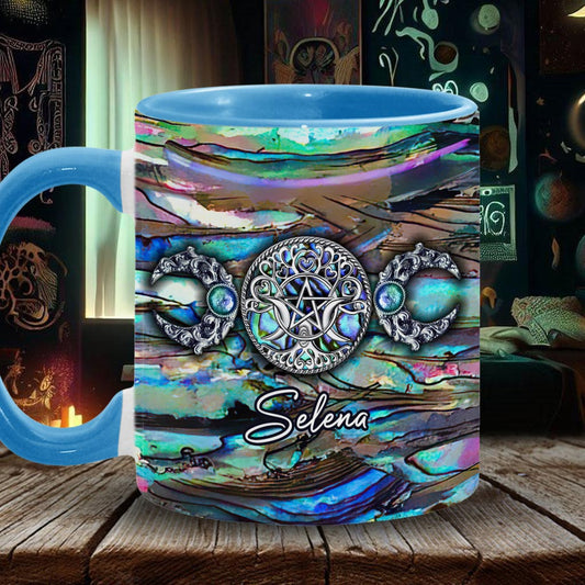 Dreifachmond – Wunderschöne Magie – Personalisierte Tasse mit Hexenmotiv