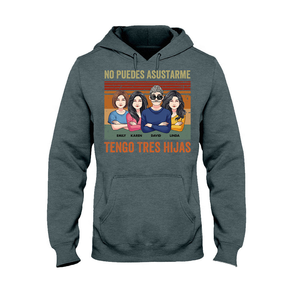 No Puedes Asustarme - Personalisiertes Vater-T-Shirt und Hoodie