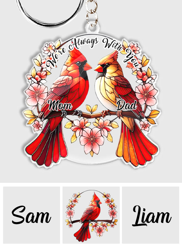 Wir sind immer bei dir – personalisierter Gedenk-Schlüsselanhänger