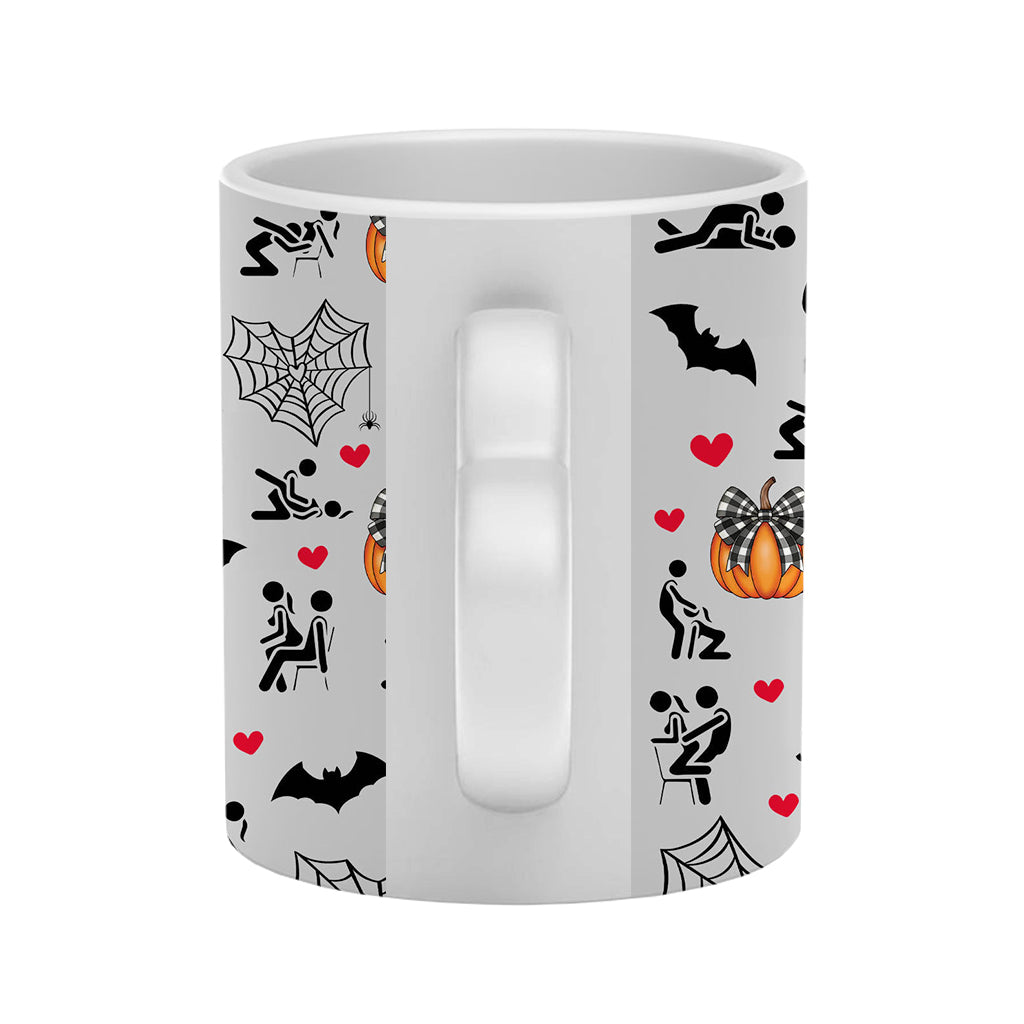 Bis dass der Tod uns scheidet – Personalisierte Tasse mit Herzgriff für Paare