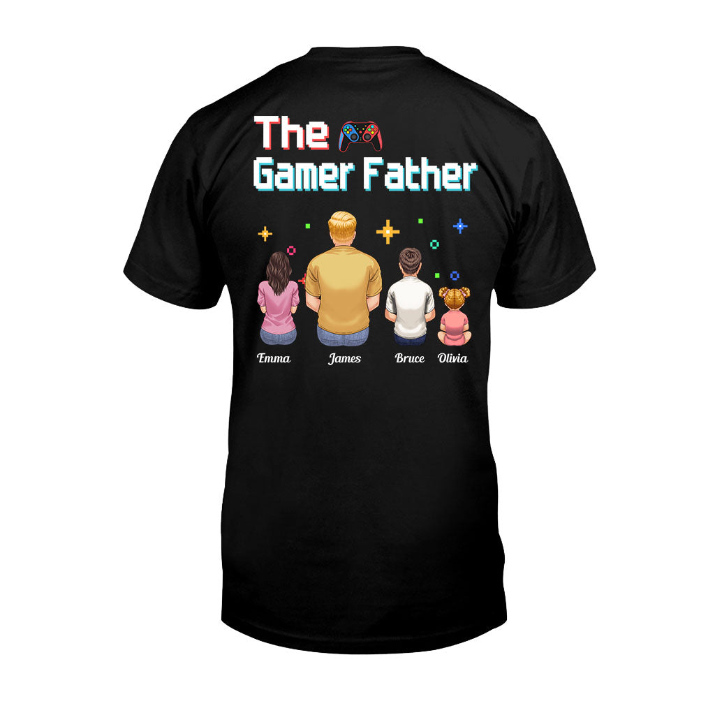 Der Gamer-Papa – Gaming-Vater für jeden Titel – Personalisiertes Videospiel-T-Shirt und Hoodie