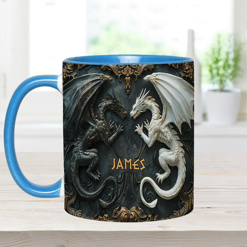 Personalisierte Tasse mit Drachenmotiv