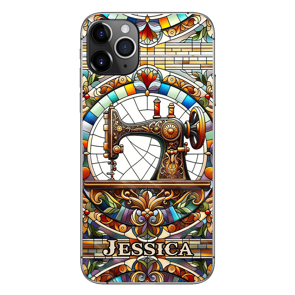 Bunte Nähmaschine – Personalisierte Näh-Handyhülle