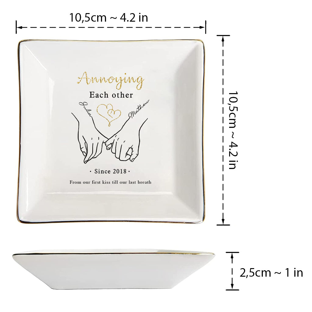 Für immer zusammen – Personalisierte Schmuckschale für Paare