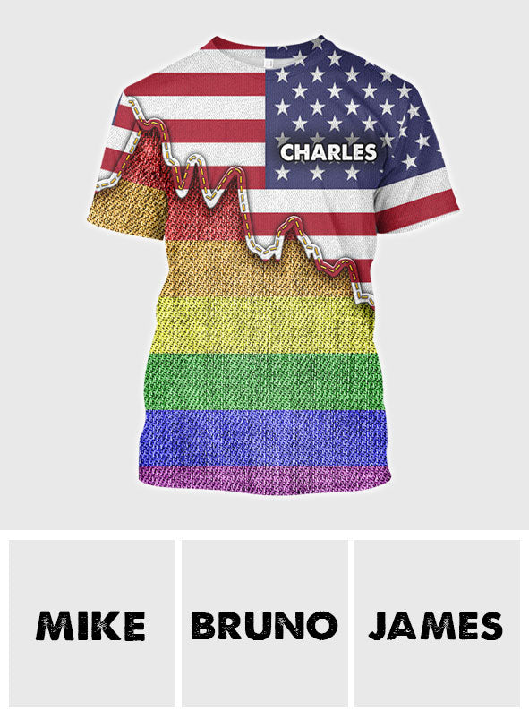 Ich bin mutig, ich bin verletzt. True Colors – personalisiertes LGBT-Unterstützungs-Shirt