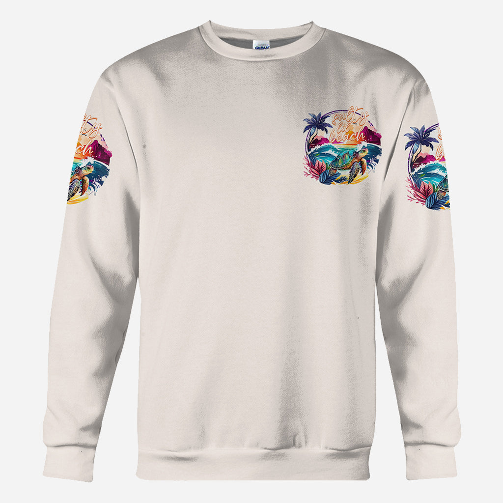 Salty Lil' Beach - Personalisiertes Schildkröten-Shirt