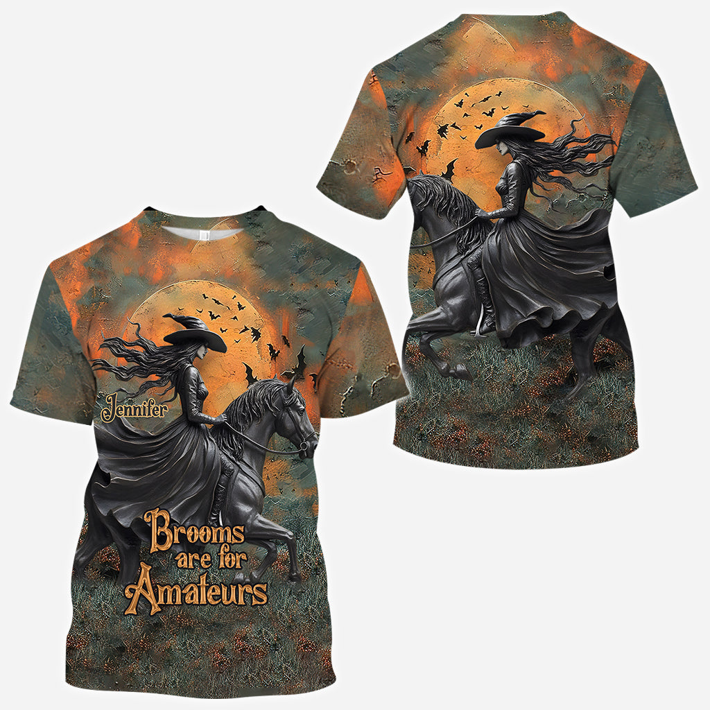 Besen sind was für Amateure – Personalisiertes Pferde-Shirt