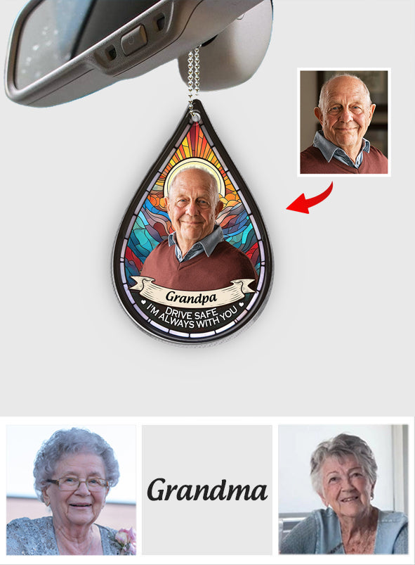 Fahr vorsichtig, ich bin immer bei dir – personalisierter Gedenk-Autoanhänger