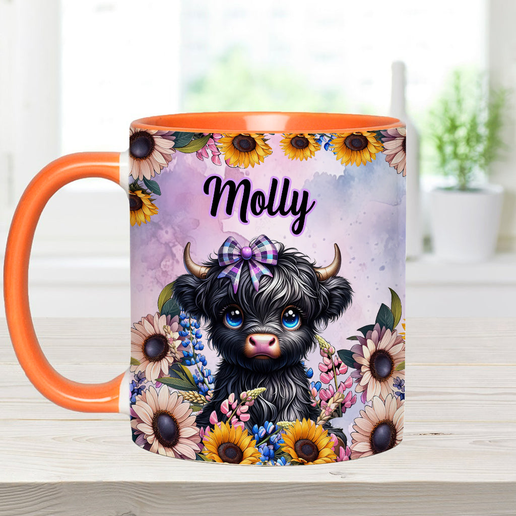 Niedliche kleine Hochlandkuh - Personalisierte Tasse