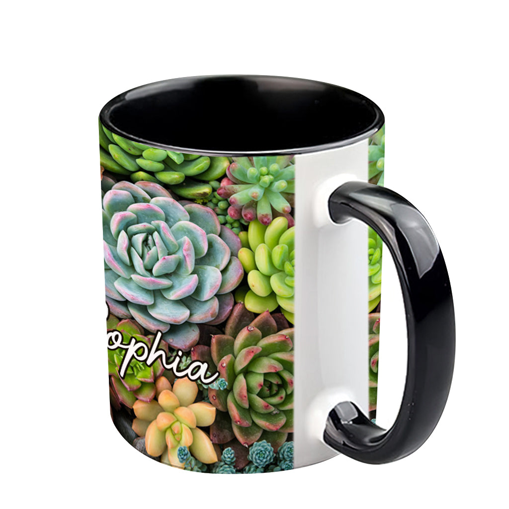 Wunderschöne Kakteen und Sukkulenten – personalisierte Kaktus-Tasse