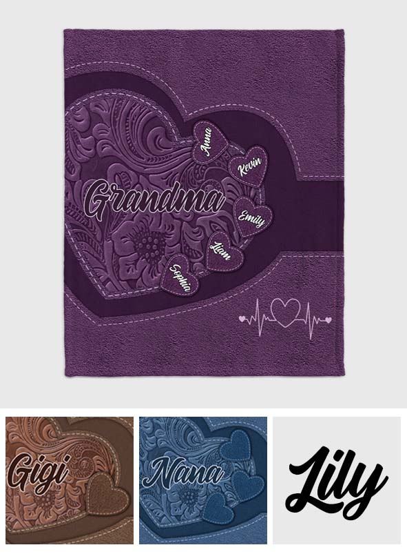 Omas Herz – Personalisierte Oma-Decke