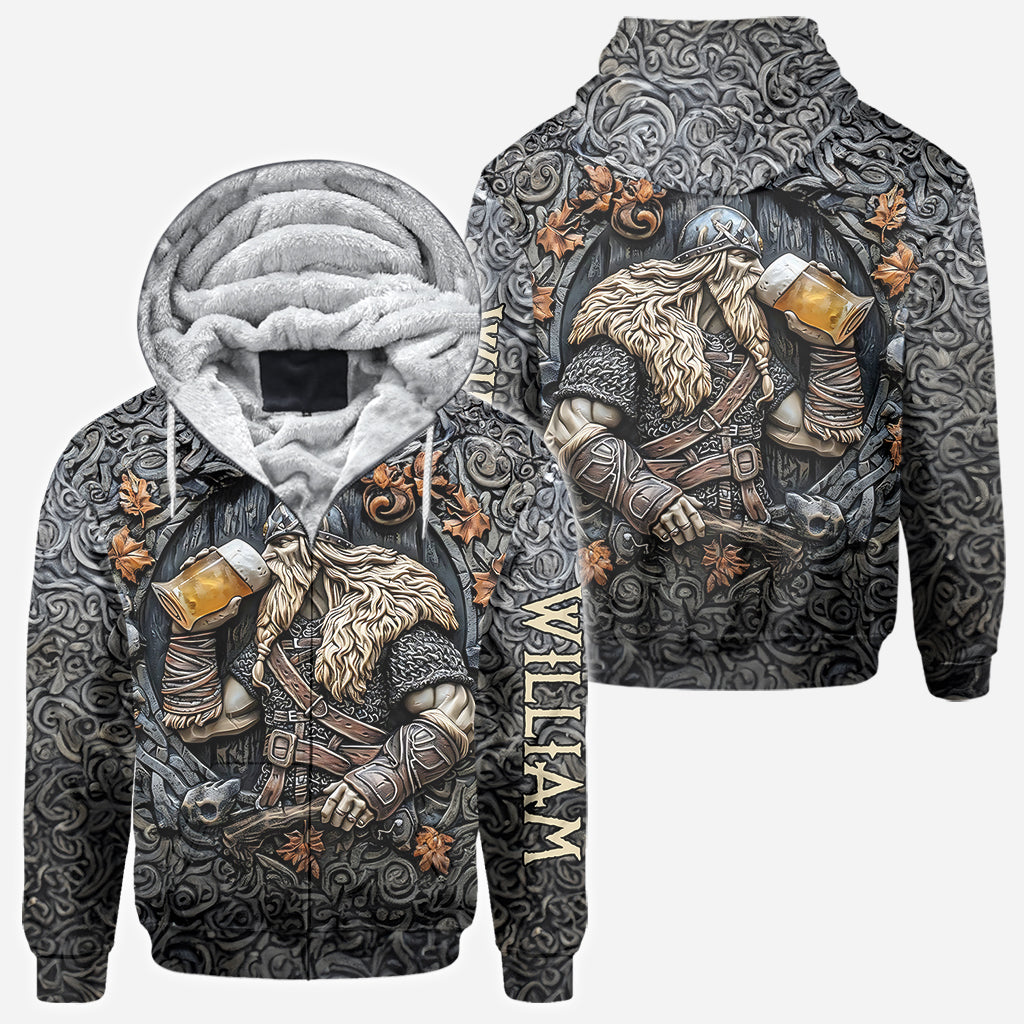 Wikingerkrieger-Trinklegende - Personalisiertes Wikinger-Allover-Shirt