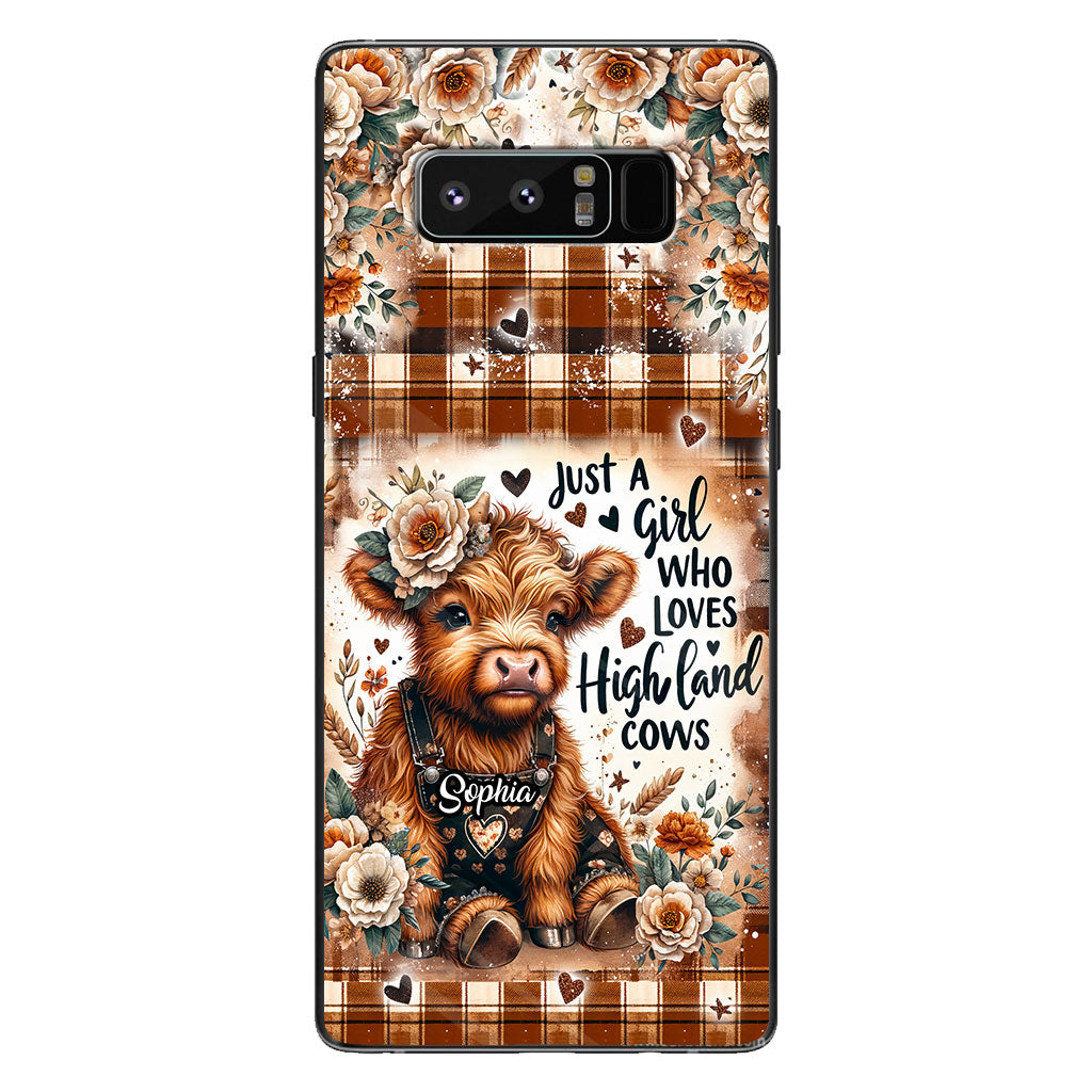 Just A Girl Who Loves Highland Cow - Personalisierte Handyhülle