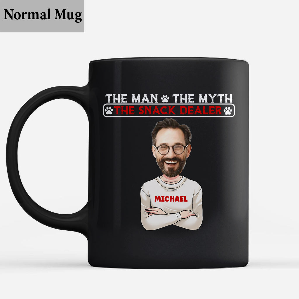 Der Mann, der Mythos, der Snackdealer – personalisierte Vatertasse