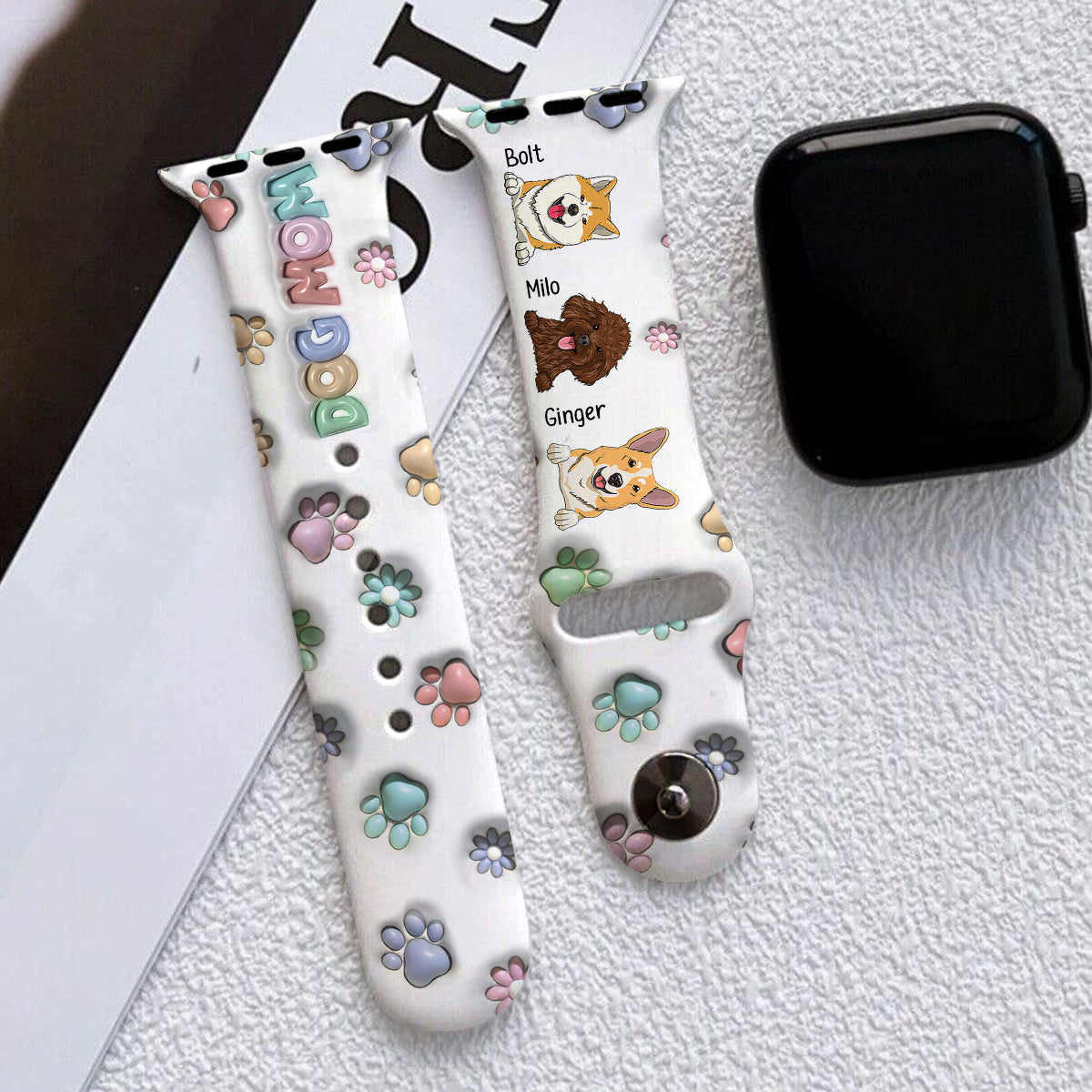 Haustiermama – Personalisiertes Apple Watch-Armband für Hunde