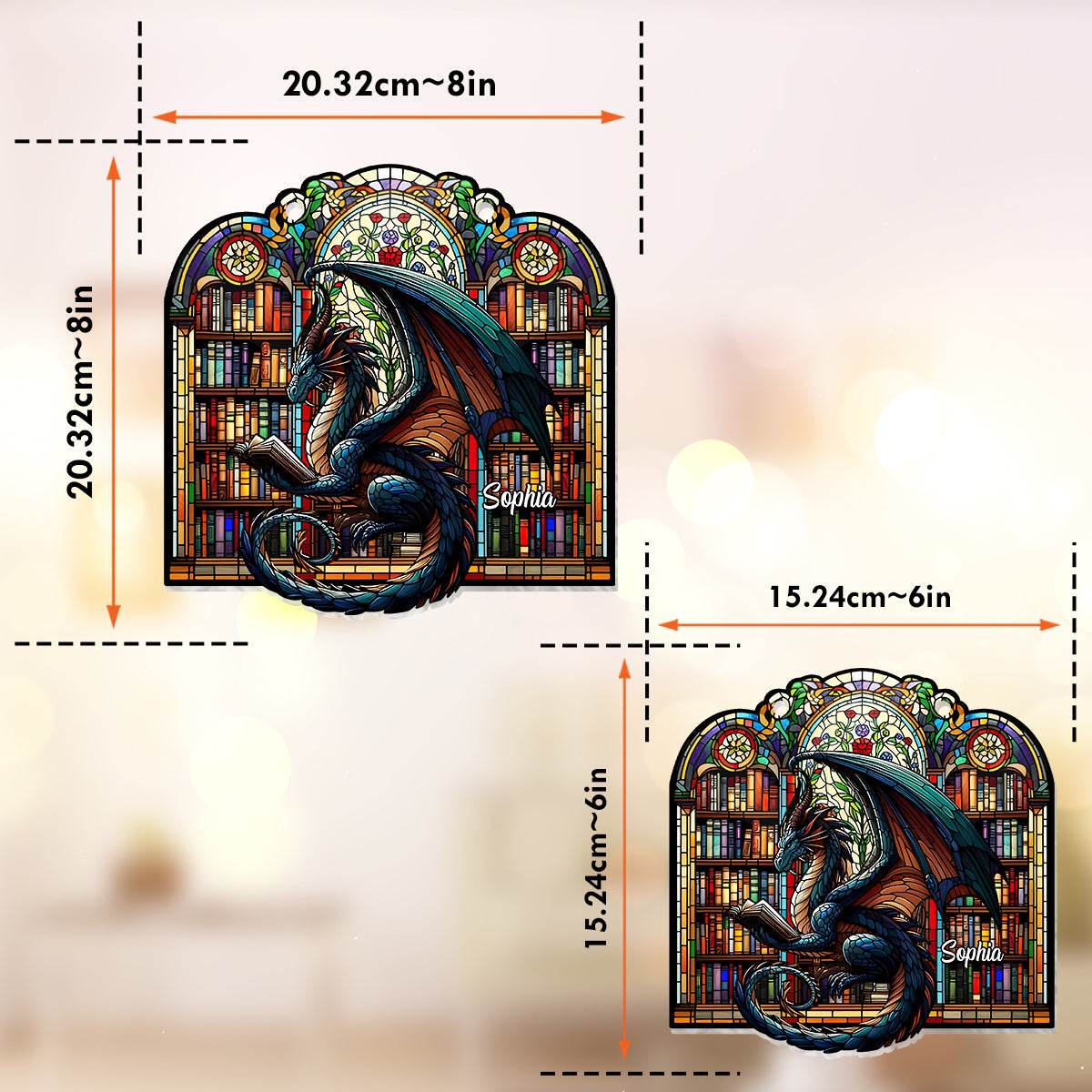 Romanleser – Personalisierter Buch-Fensterhänger als Sonnenfänger