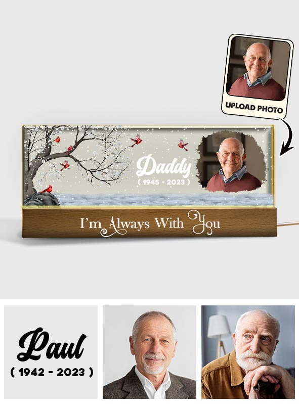 Ich bin immer bei dir – Personalisierte Gedenk-LED-Nachtleuchte