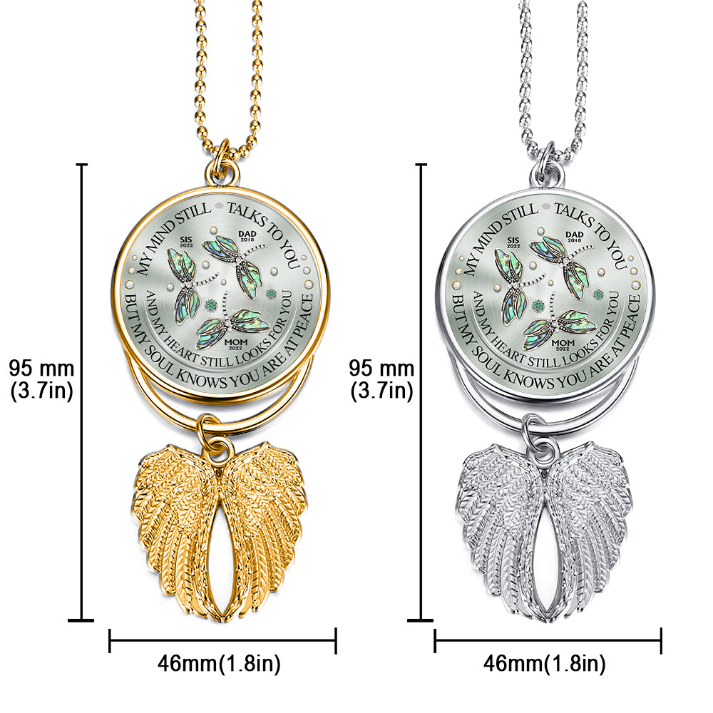 Meine Gedanken sprechen noch immer zu dir – Personalisierte Gedenkflügel-Anhänger