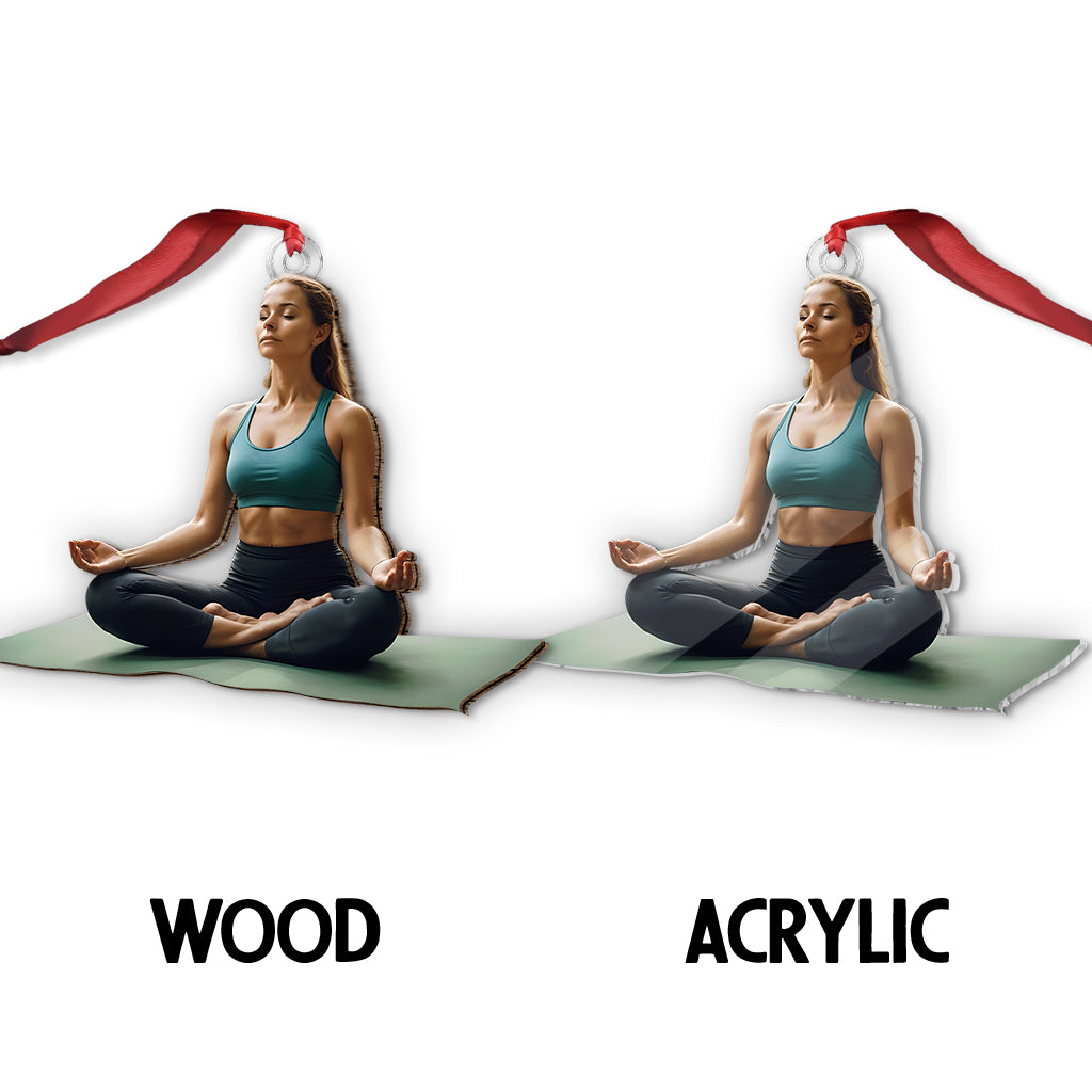 Individuell gestalteter Schmuck mit Foto – Personalisierter Yoga-Anhänger in Sonderform