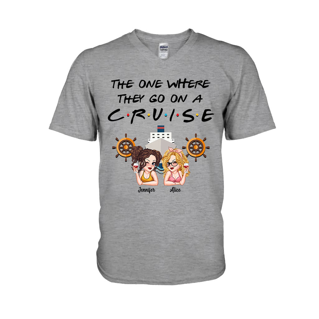 The One Where They Go On A Cruise - Personalized Cruising T-shirt And Hoodie