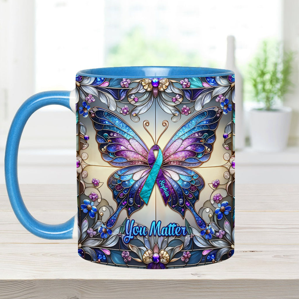 Du bist wichtig – Personalisierte Tasse mit Akzent zur Suizidprävention