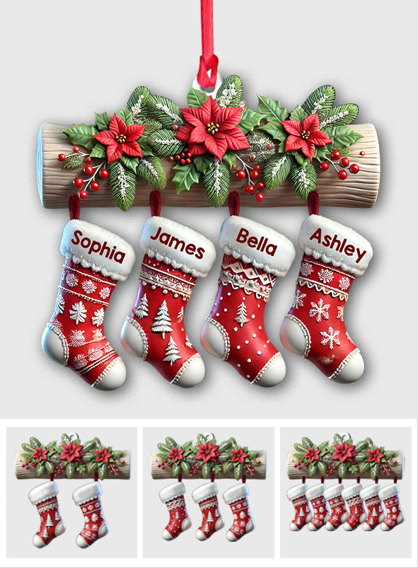Christmas Stockings - Personalized Family Ornament