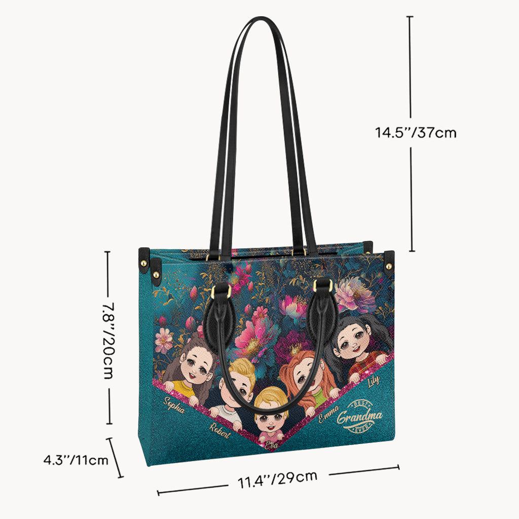 Die beste Oma der Welt – personalisierte Oma-Lederhandtasche