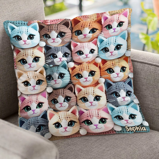 Niedliche Katzen – personalisiertes Katzenkissen