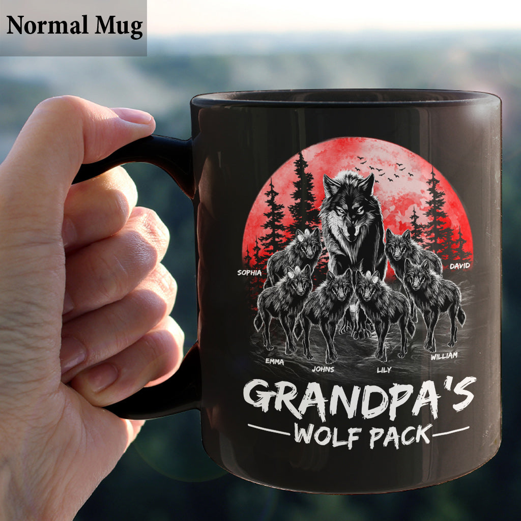 Opas Wolfsrudel – Personalisierte Opa-Tasse