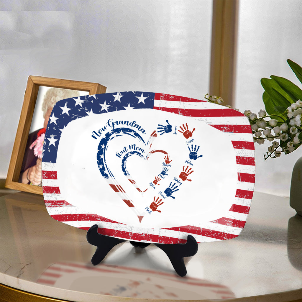 Erst Mama, jetzt Oma – personalisierter Oma-Teller