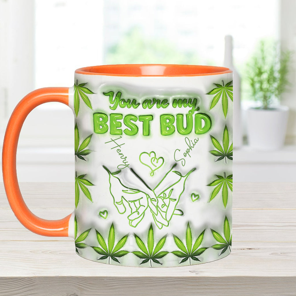 Du bist mein bester Kumpel – personalisierte Tasse mit Cannabis-Akzent