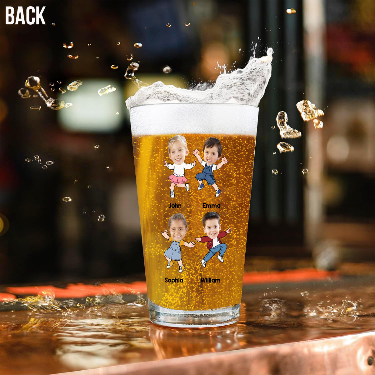Gründe zum Trinken – Personalisiertes Vater-Bierglas