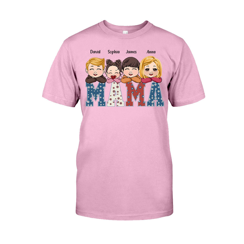 Amerikanische Mama – Beliebiger Titel, Vintage-Retro-Stil – Personalisiertes Mutter-T-Shirt und Hoodie